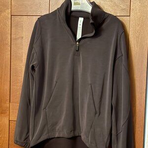 Women Lululemon Brushed Softstreme Half Zip Sz XS Sequoia SQUO $144 Sweatshirt